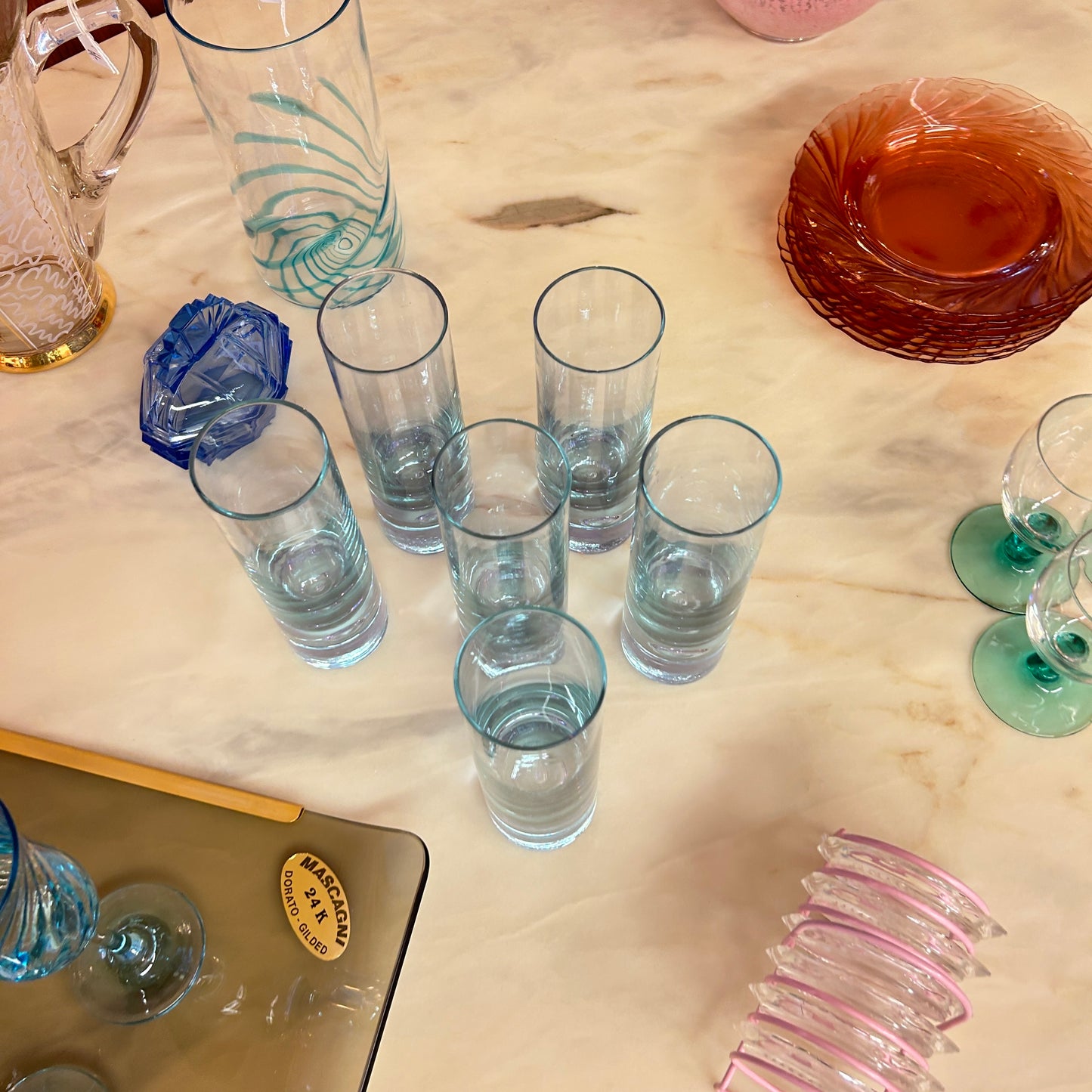 Color changing glasses - Alexandrite longdrinks - Italy