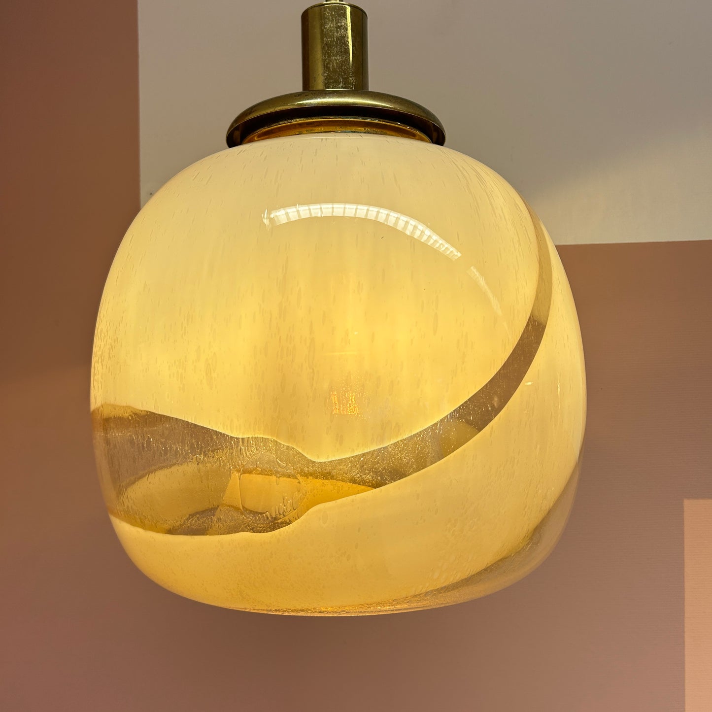 Italiaanse Murano glazen draaibare donut hanglamp