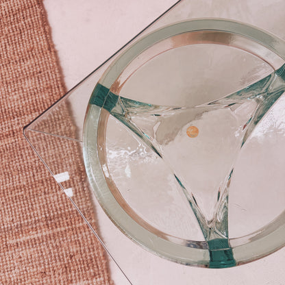 Fruitschaal van zwaar gerecycled glas