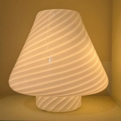 Italian murano mushroom swirl table light