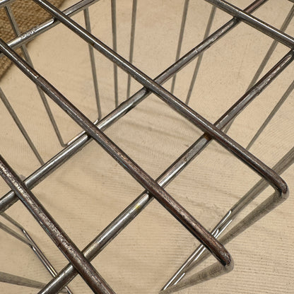 Tijdschriftenhouder / tafel uit de jaren 80 van Chrome