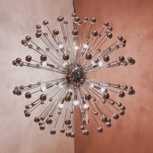 1960 XXL chrome sputnik hanging lamp