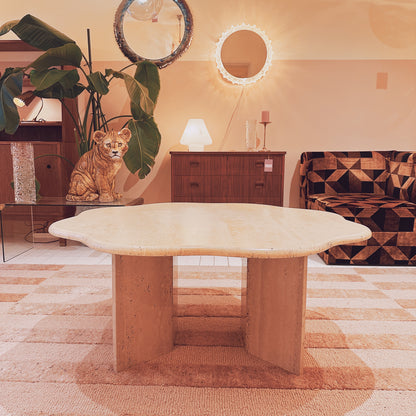 Travertine flower / cloud coffeetable