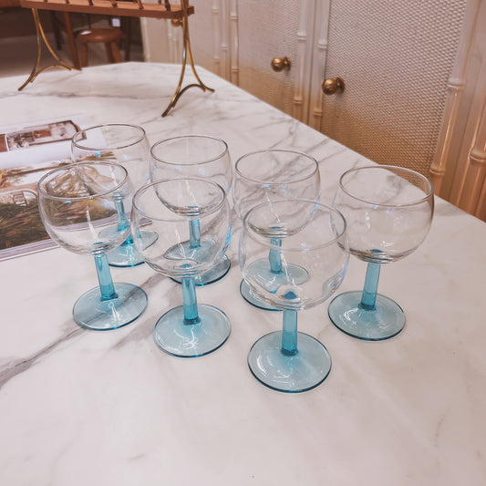 Cute small blue wineglasses