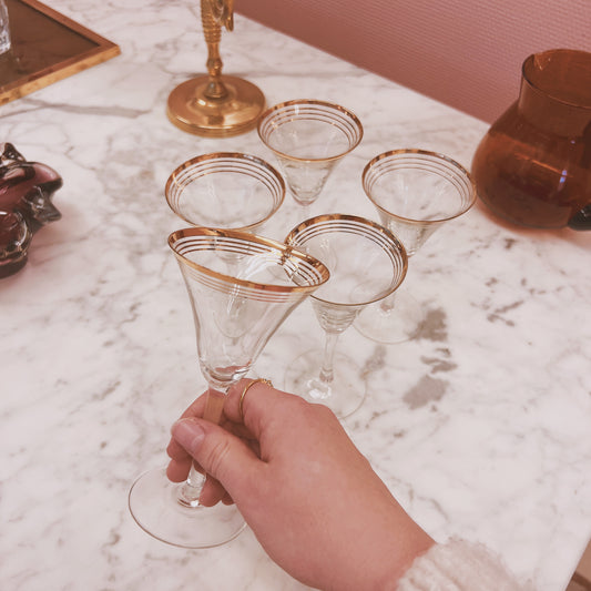 French liqueur glasses