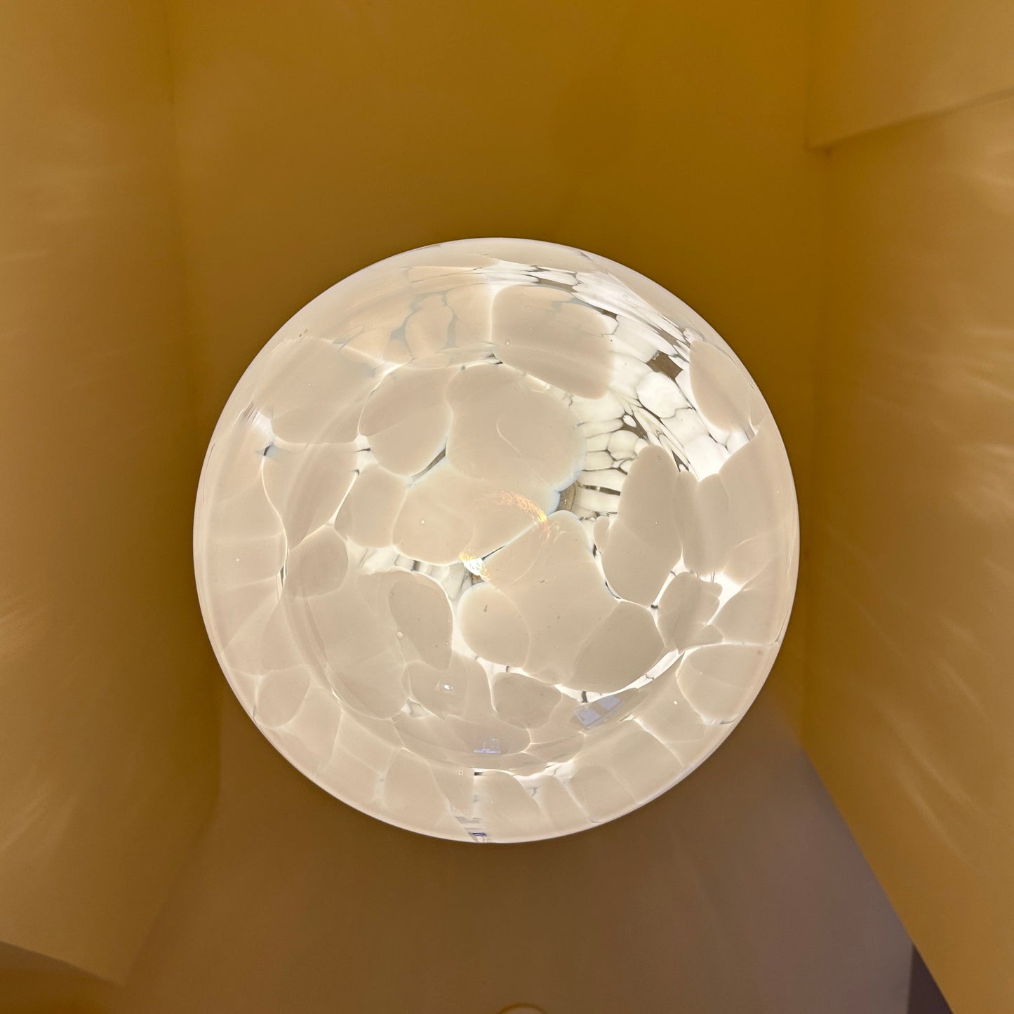 Italian 1970s Carlo Nason for Mazzega white and transparant Murano glass, chrome  - 1970