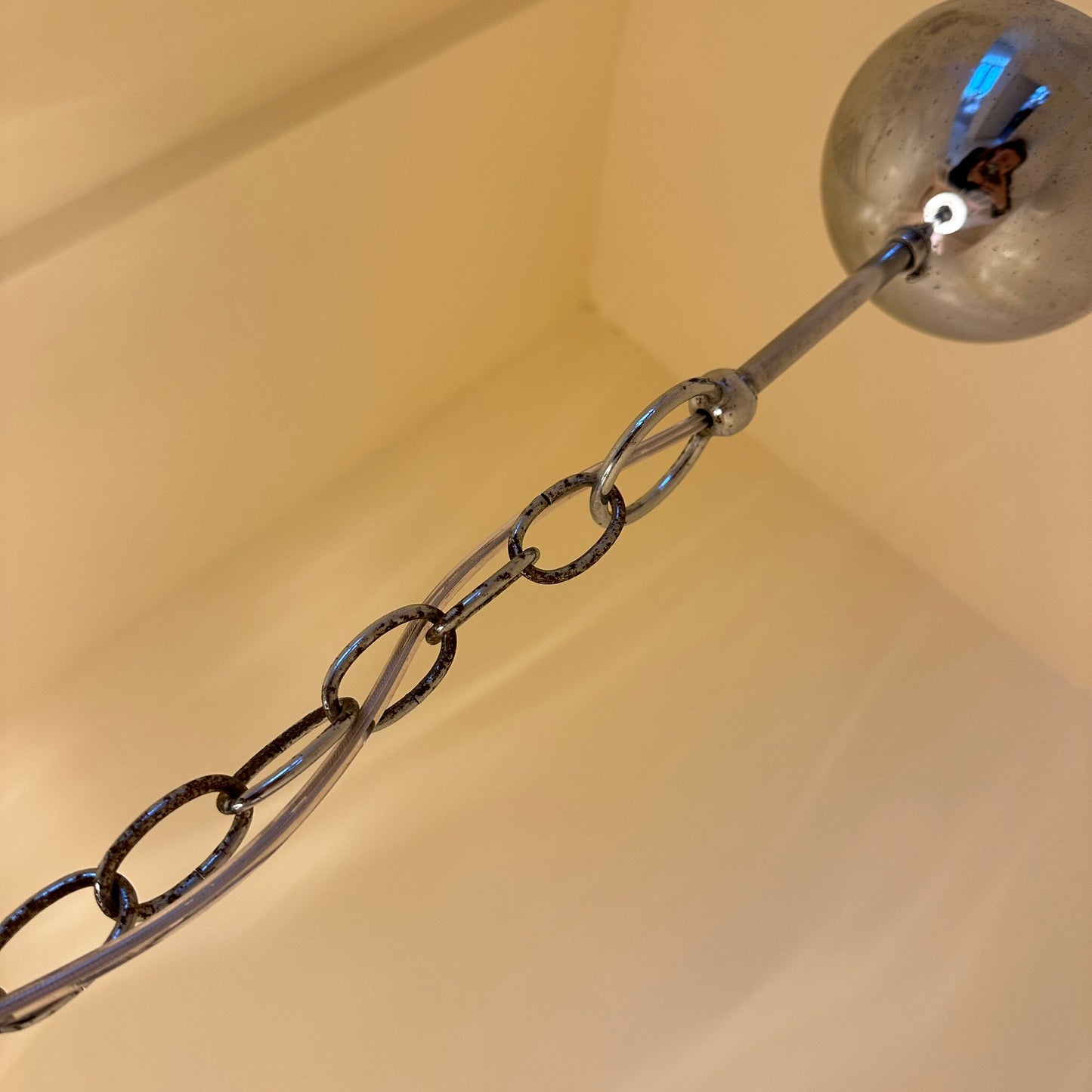 Italian 1970s Carlo Nason for Mazzega white and transparant Murano glass, chrome  - 1970