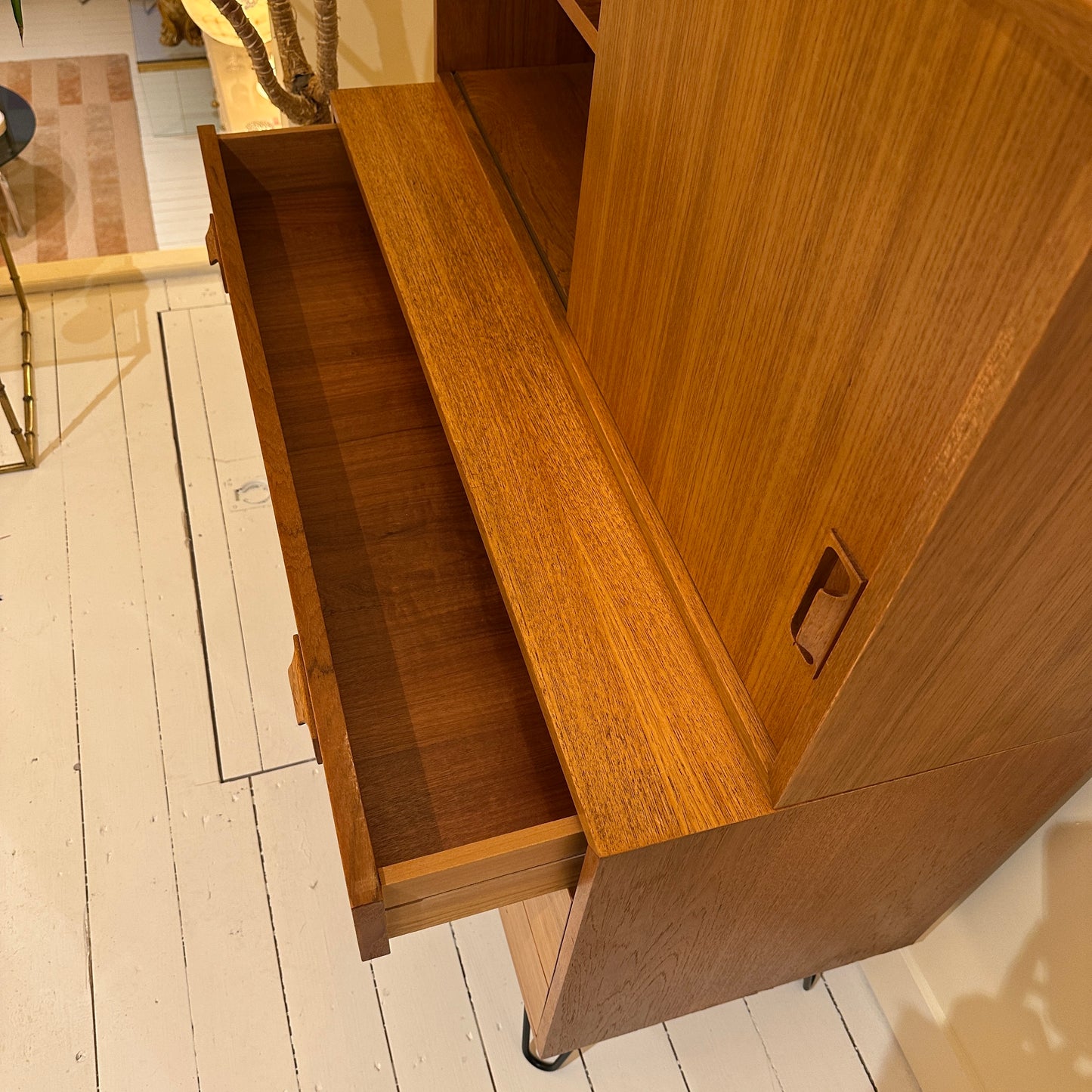 Gebrüder Schmidt brown Wood, Teak veneer Highboard - 1960