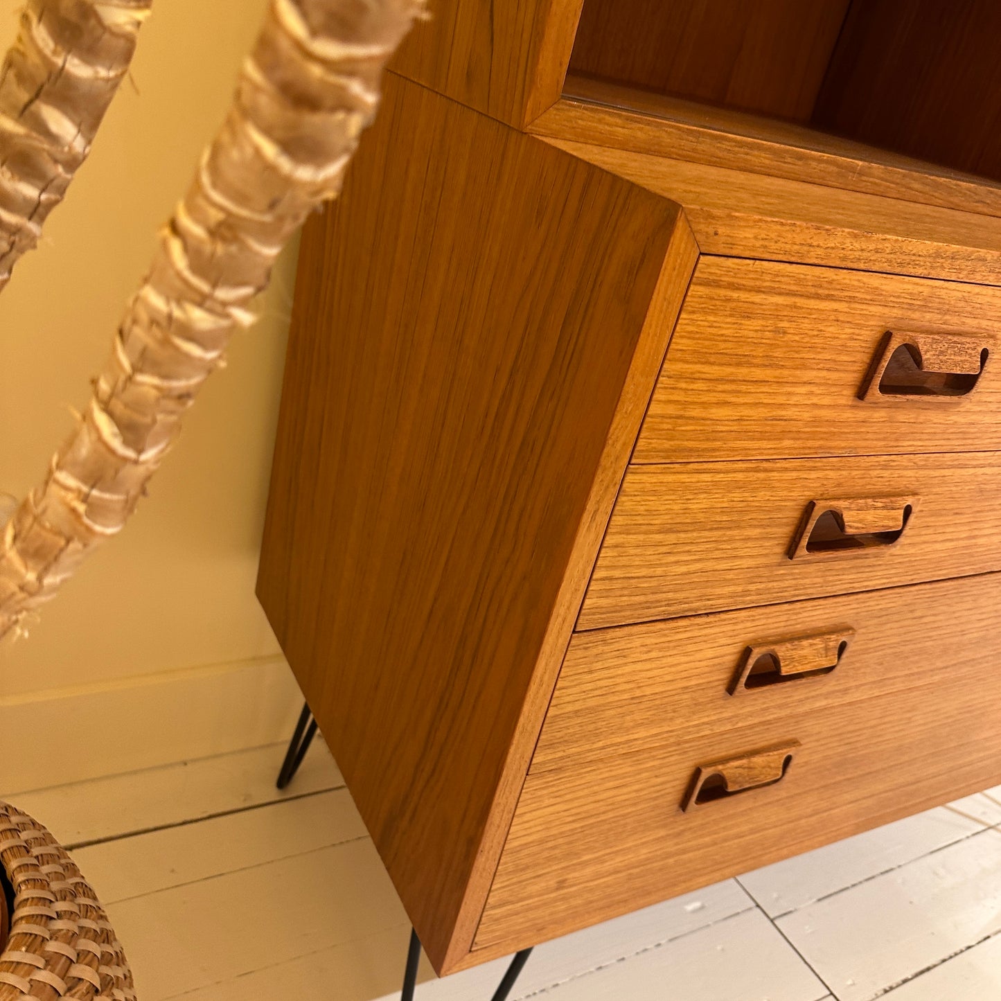 Gebrüder Schmidt brown Wood, Teak veneer Highboard - 1960