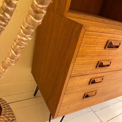 Gebrüder Schmidt brown Wood, Teak veneer Highboard - 1960