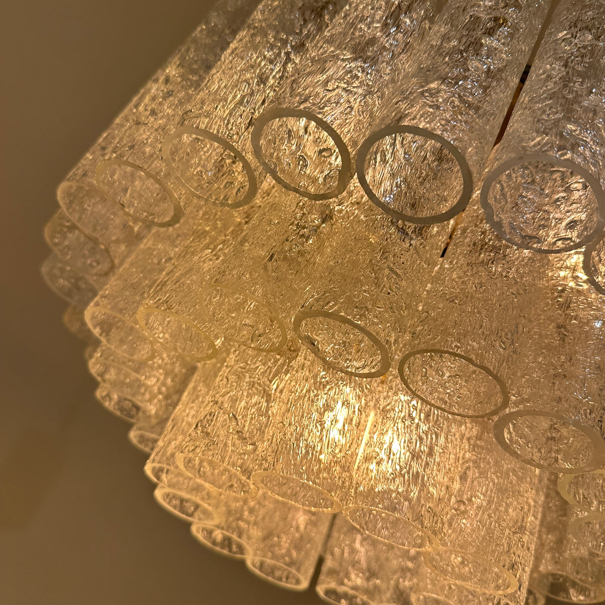 Doria ice glass tube chandelier