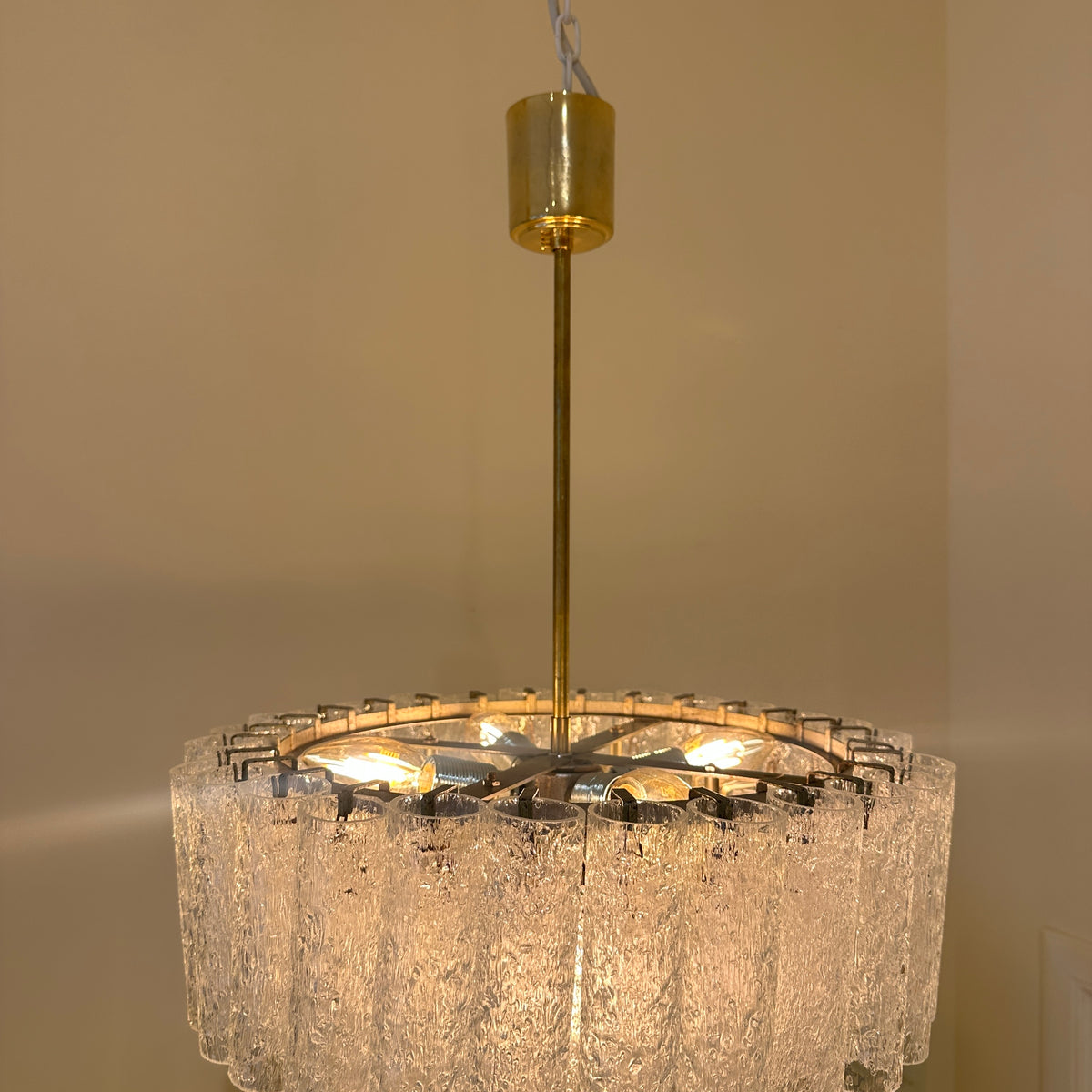 Doria ice glass tube chandelier