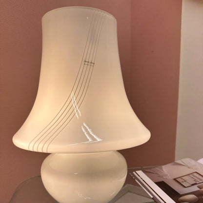 XL Italian Spiral Murano Glass Mushroom table lamp