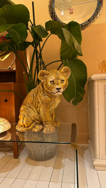 Terracotta Lions cub made in Italy