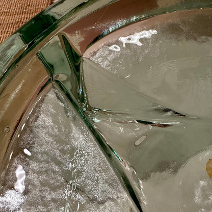 Fruitschaal van zwaar gerecycled glas