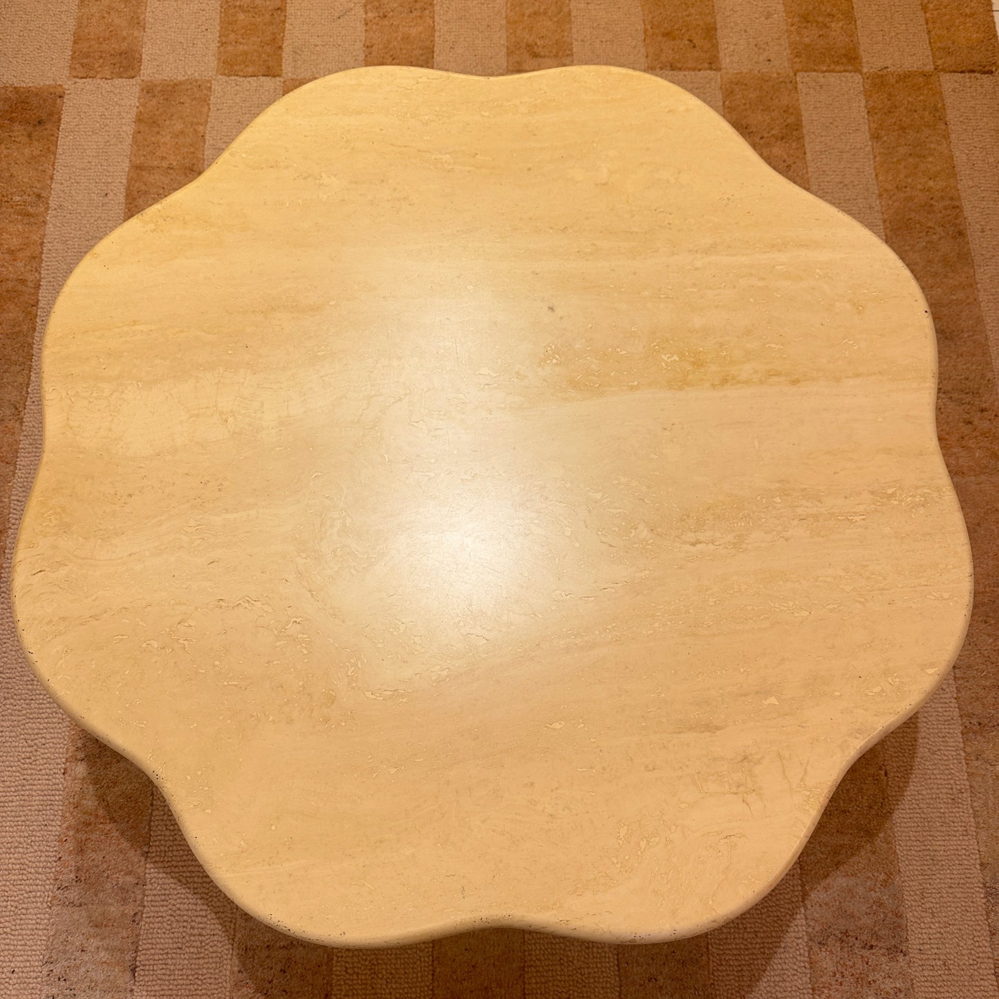 Travertine flower / cloud coffeetable