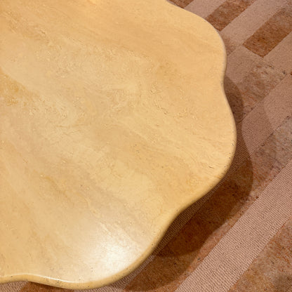 Travertine flower / cloud coffeetable
