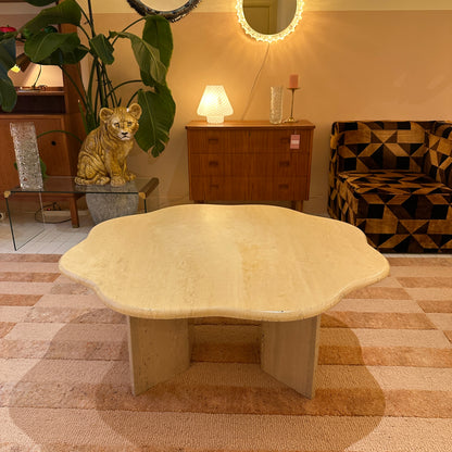 Travertine flower / cloud coffeetable