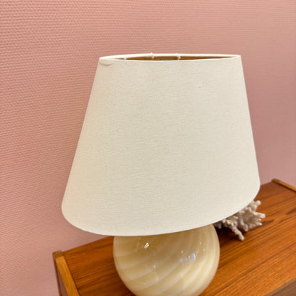 Italian yellow swirl table lamp