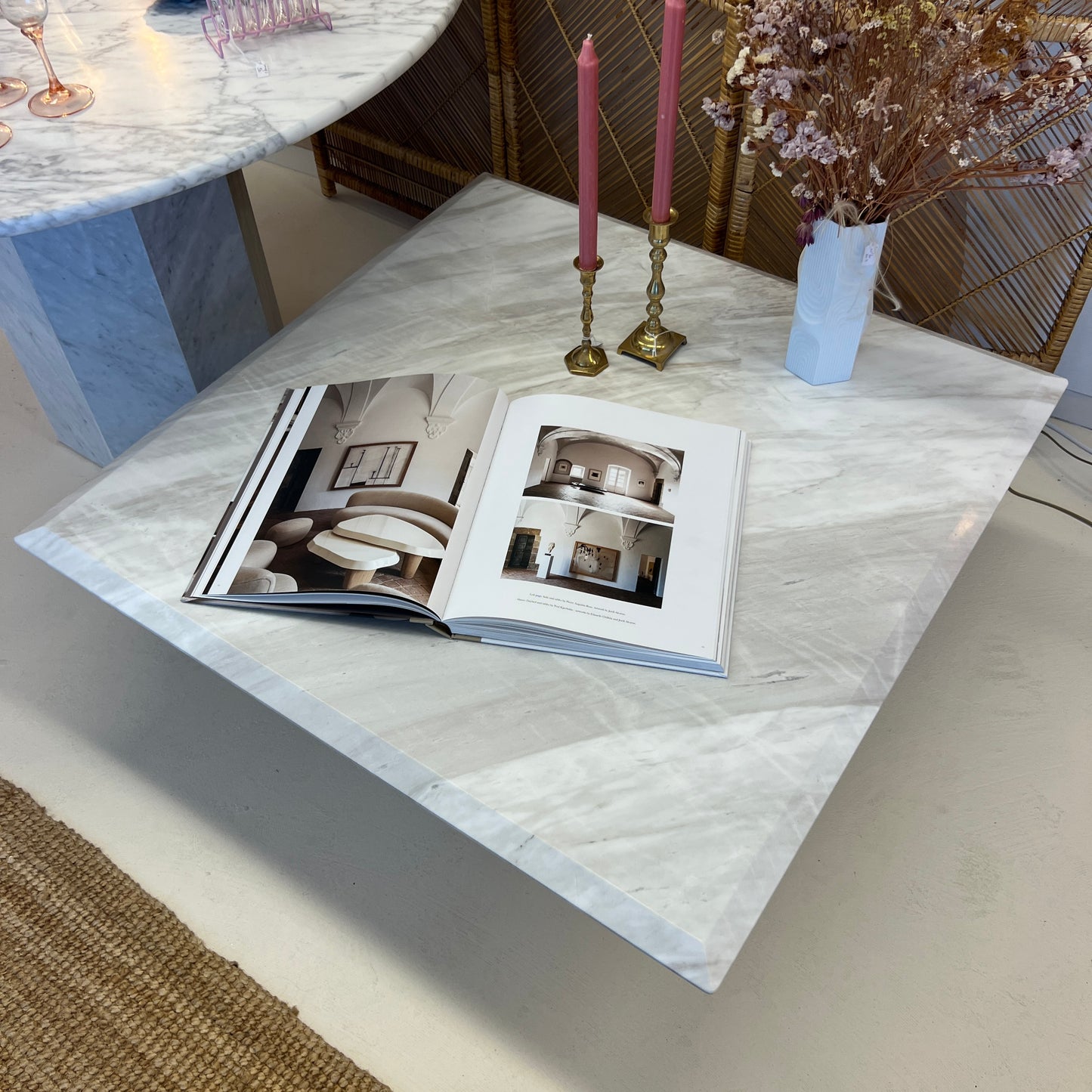 Square Portugese marble coffeetable