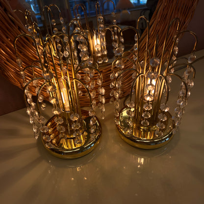 Italian crystal sting nightstand lights