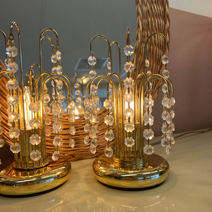 Italian crystal sting nightstand lights