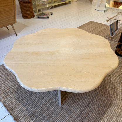 Travertine flower / cloud coffeetable
