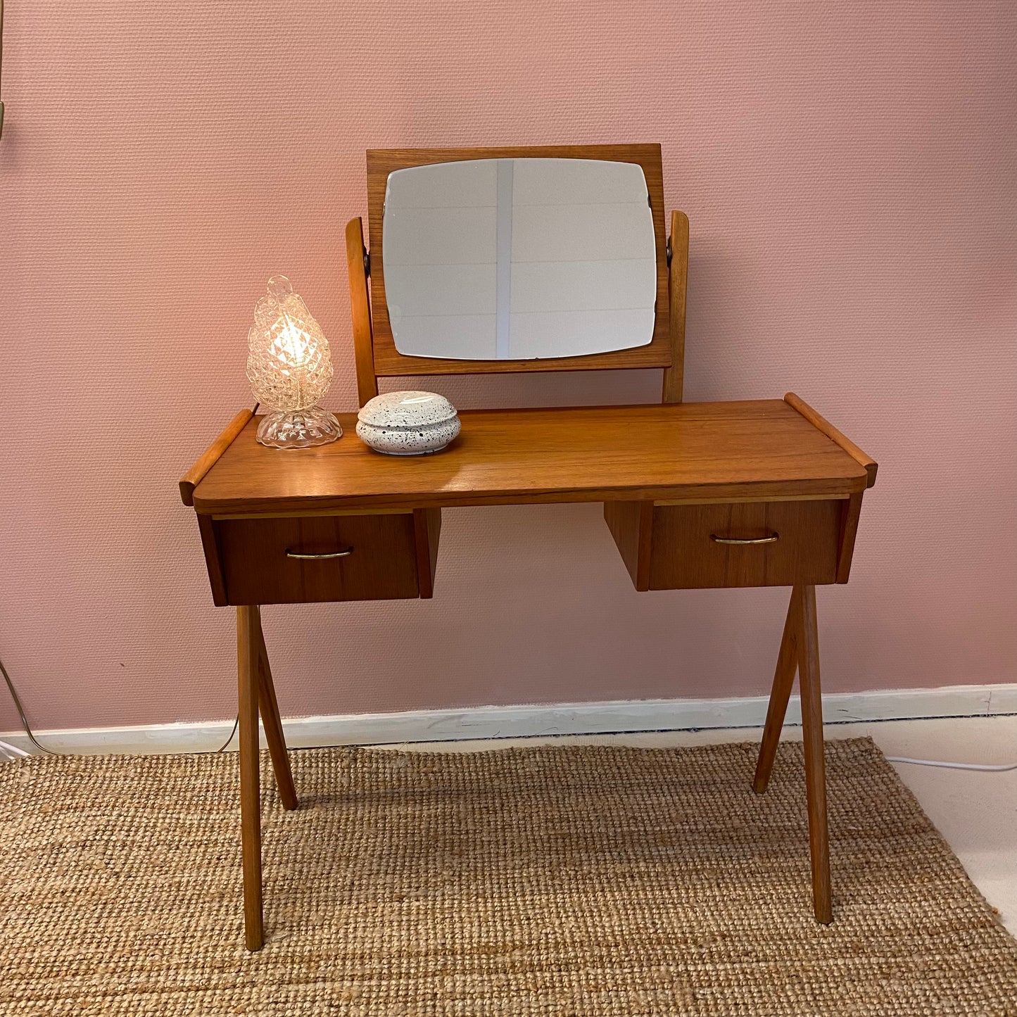 Classic swedish dressing table / vanity with mirror