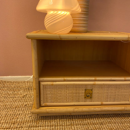 1970 Dal Vera nightstand bamboo