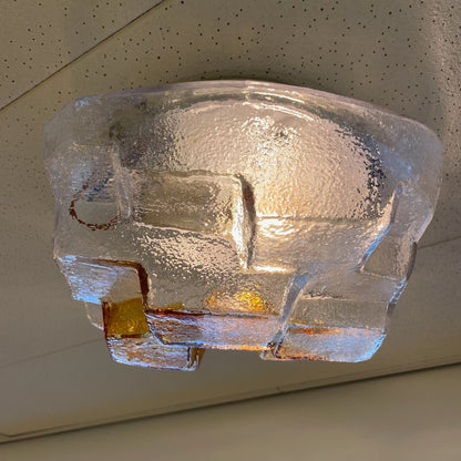 Italiaanse kubusvormige plafondlamp van matglas