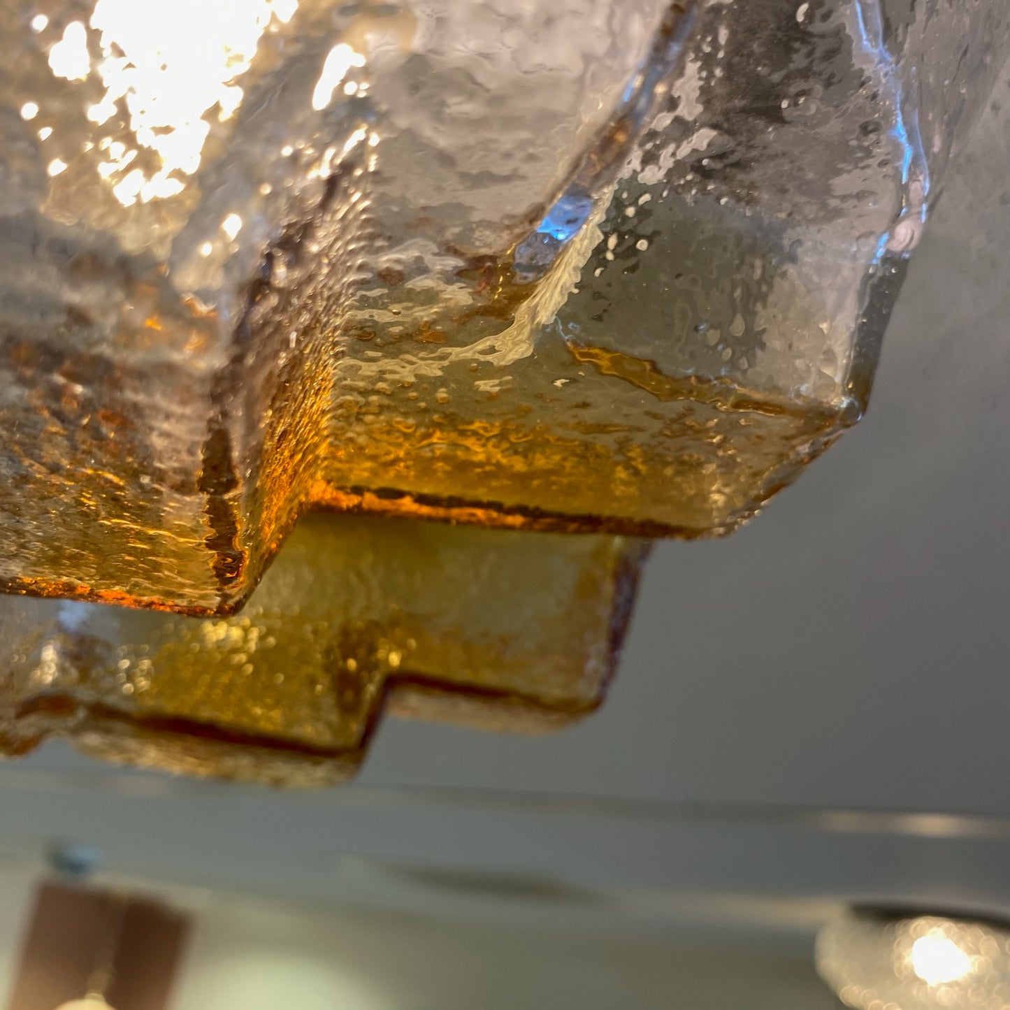 Italian cube frosted glass ceiling light