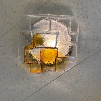 Italian cube frosted glass ceiling light