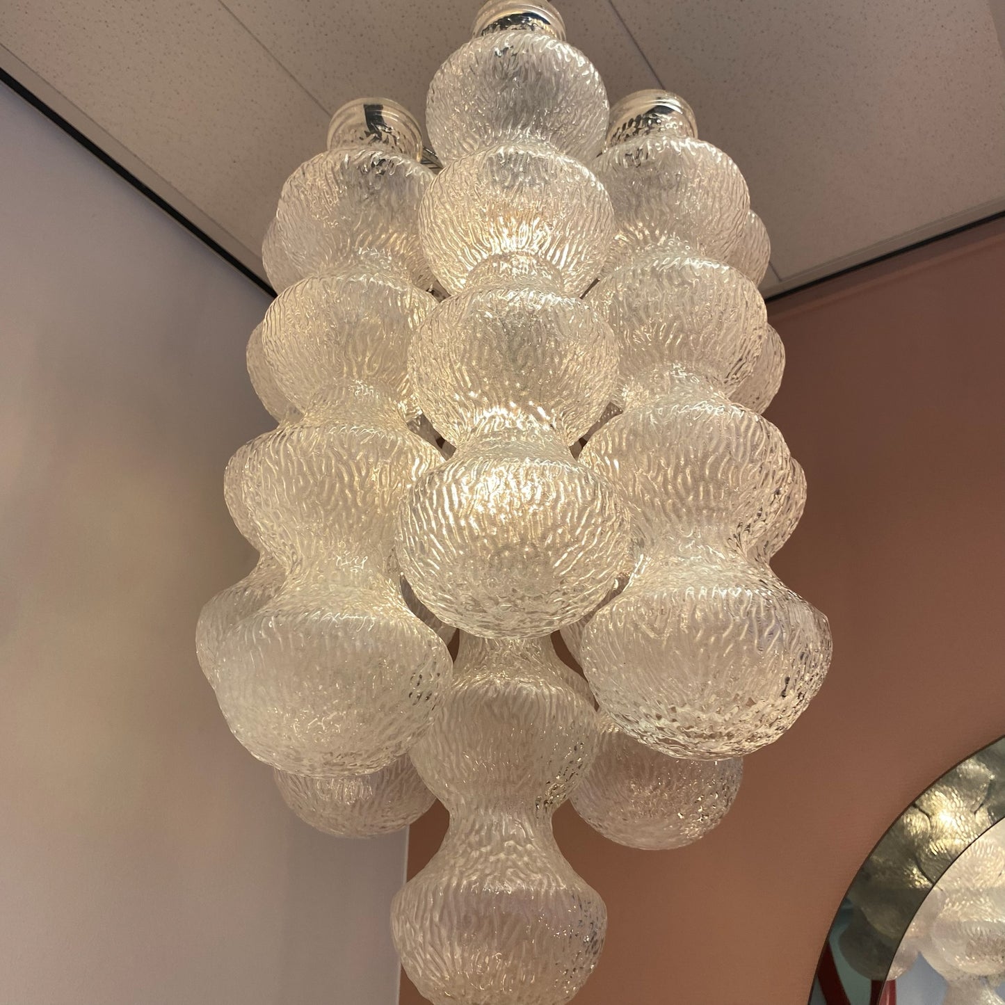 1960 Seguso Murano glass hanging light