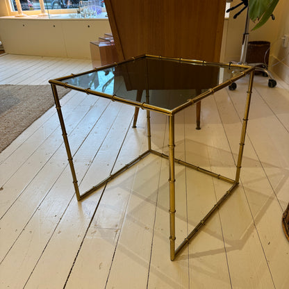 Italian faux bamboo brass sidetable