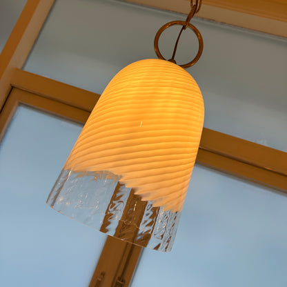 Murano glass hanging bell pendant light