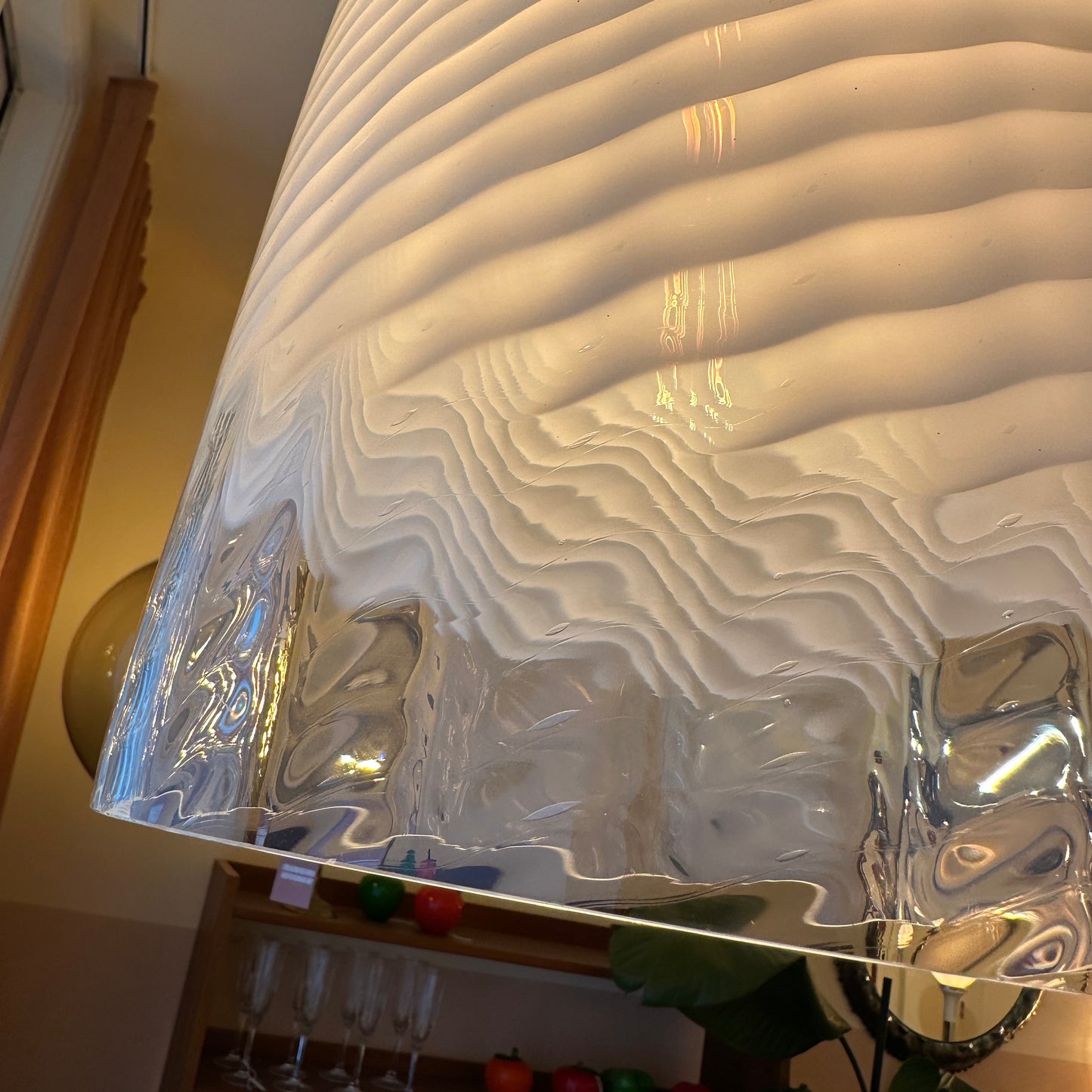 Murano glass hanging bell pendant light