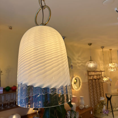 Murano glass hanging bell pendant light