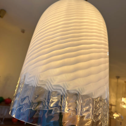 Murano glass hanging bell pendant light