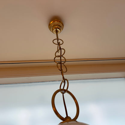 Murano glass hanging bell pendant light