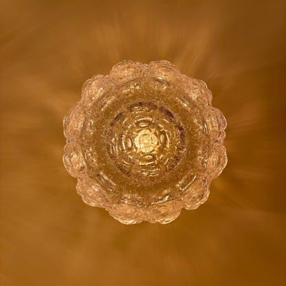 Heavy glass ceiling light from Glashutte Limburg