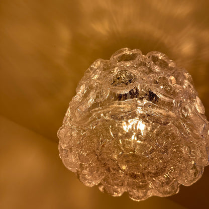 Heavy glass ceiling light from Glashutte Limburg