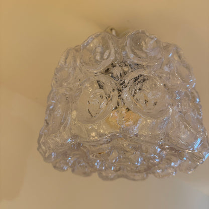 Heavy glass ceiling light from Glashutte Limburg