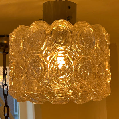Heavy glass ceiling light from Glashutte Limburg