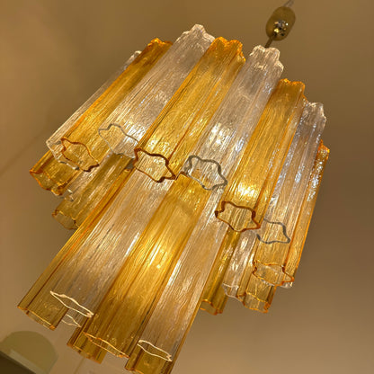 Multicolor amber tronchi chandelier from Italy