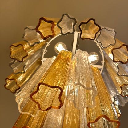 Multicolor amber tronchi chandelier from Italy