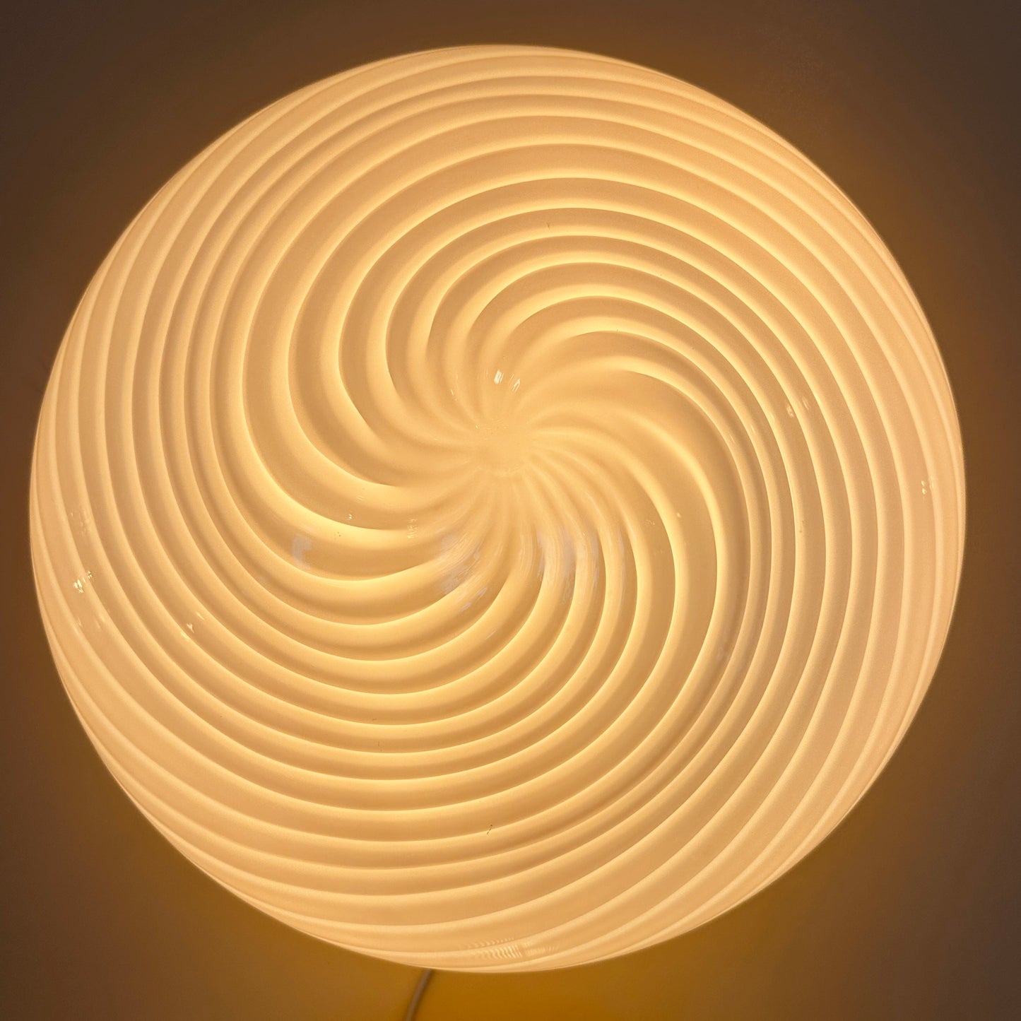 Swirl ‘candy’ murano rigadin glass ceiling / wall light