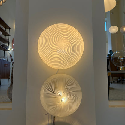 Swirl ‘candy’ murano rigadin glass ceiling / wall light