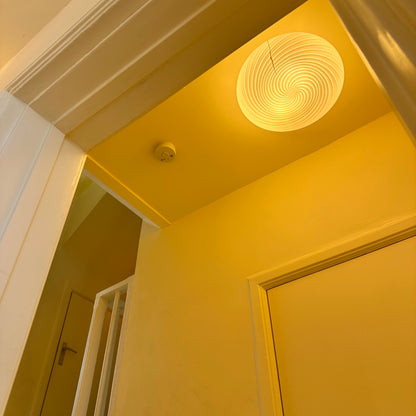 Swirl ‘candy’ murano rigadin glass ceiling / wall light