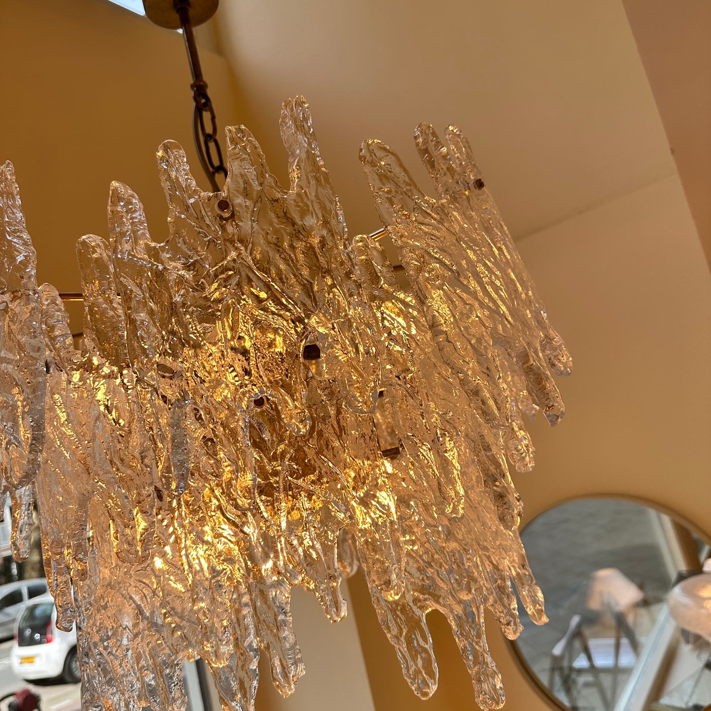 Zeroquattro Milano a Murano ice glass chandelier