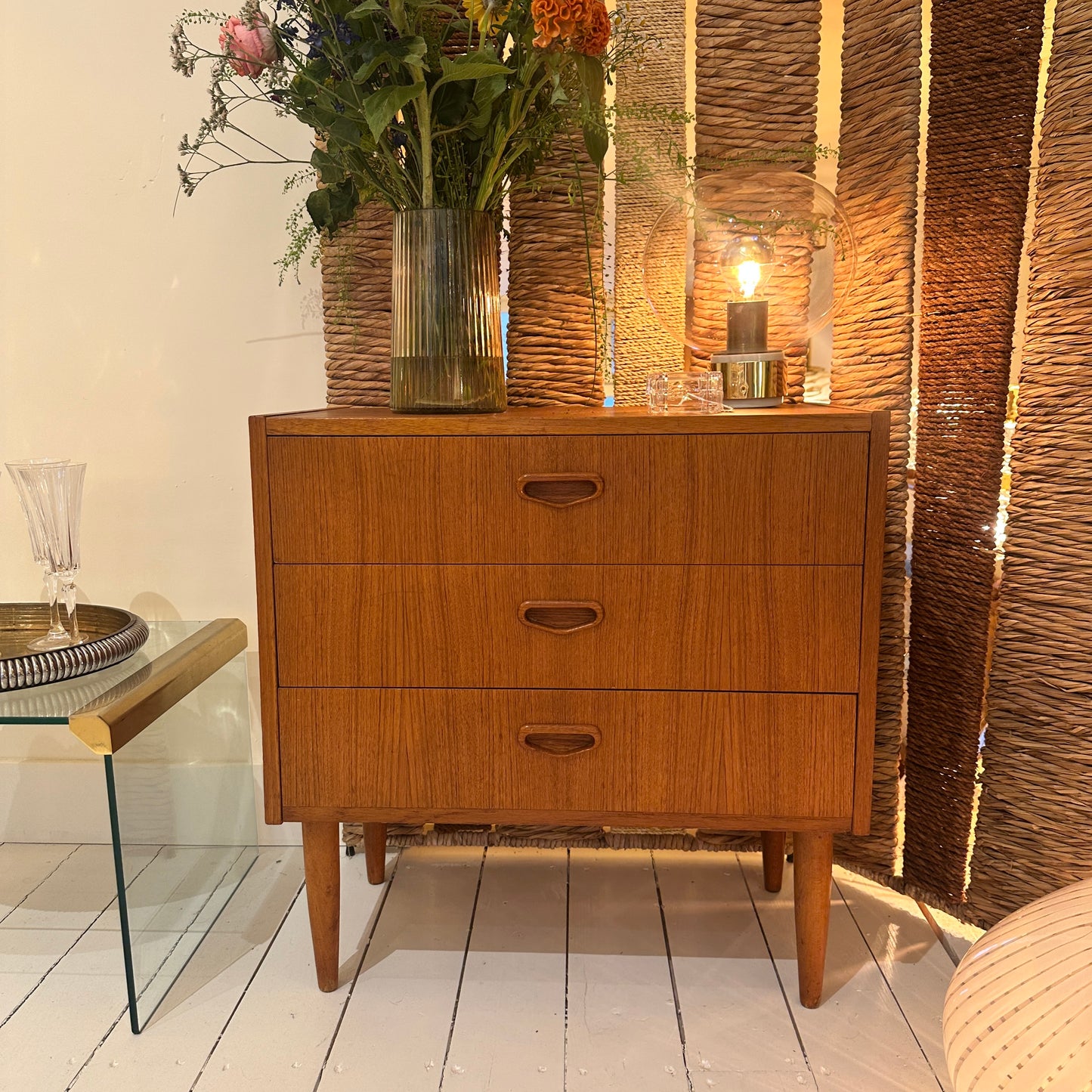 Mid-century teak swedish chest of drawers, 1960